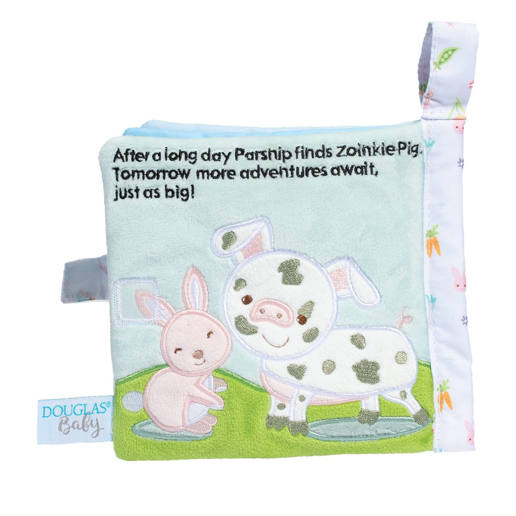 Douglas Baby Soft Activity Book Parsnip Bunny 6"